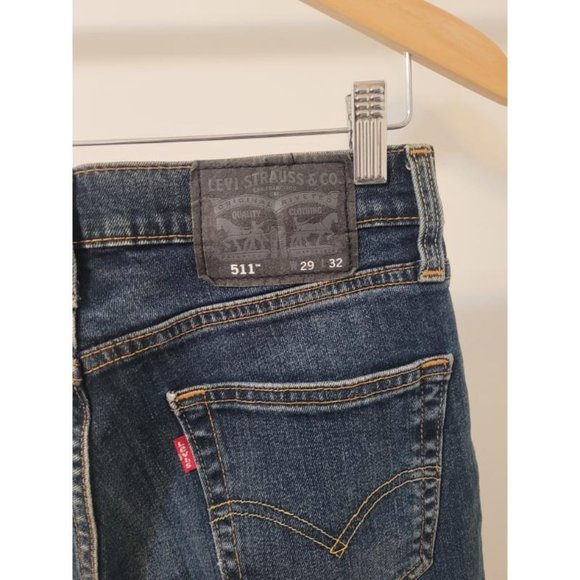 511 Levi's Slim Straight Fit Blue Jeans 29x32 - Picture 3 of 7